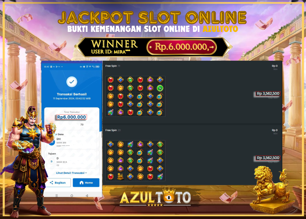JACKPOT SLOT GATES OF GATOT KACA 1000 RP.6.000.000,- LUNAS DI AZULTOTO!
