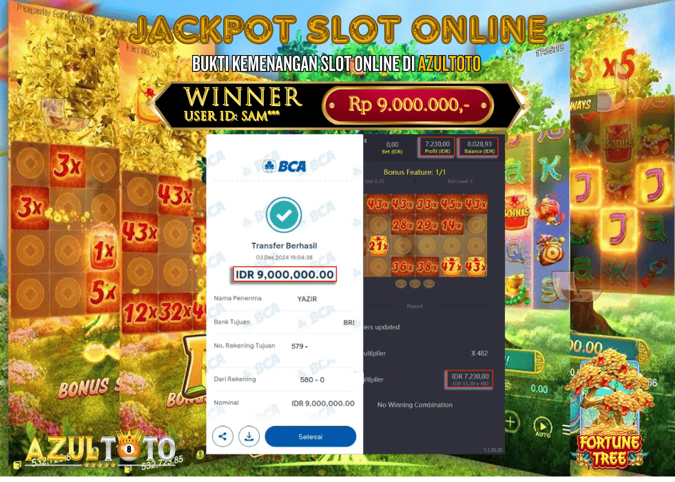 JACKPOT SLOT PGSOFT PROSPERITY FORTUNE  TREE RP.9.000.000,- LUNAS DI AZULTOTO!