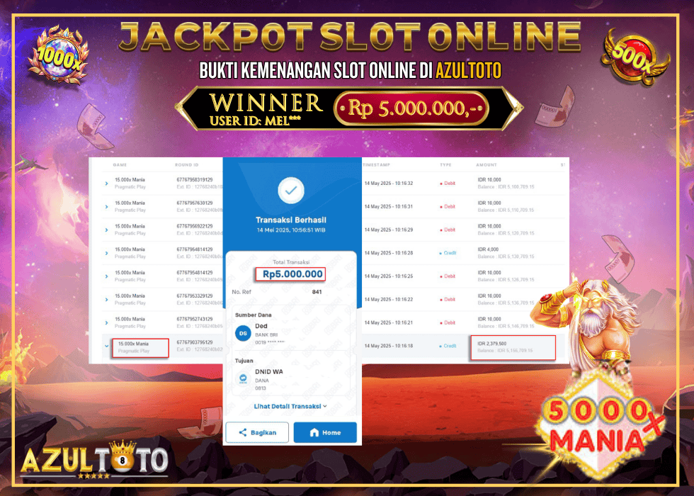 JACKPOT SLOT GATES OF OLYMPUS 15000X MANIA RP.5.000.000,- LUNAS DI AZULTOTO!